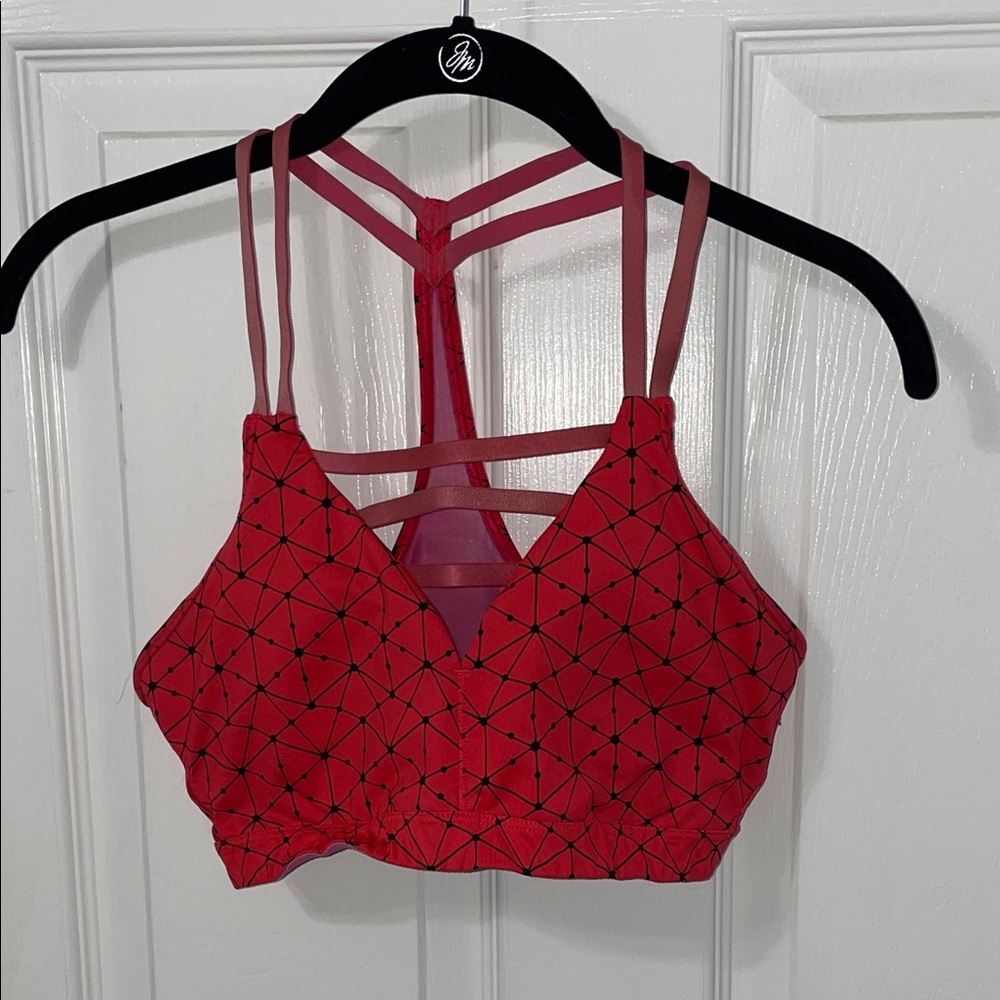 Victoria Sport Red Strappy Sports Bra
